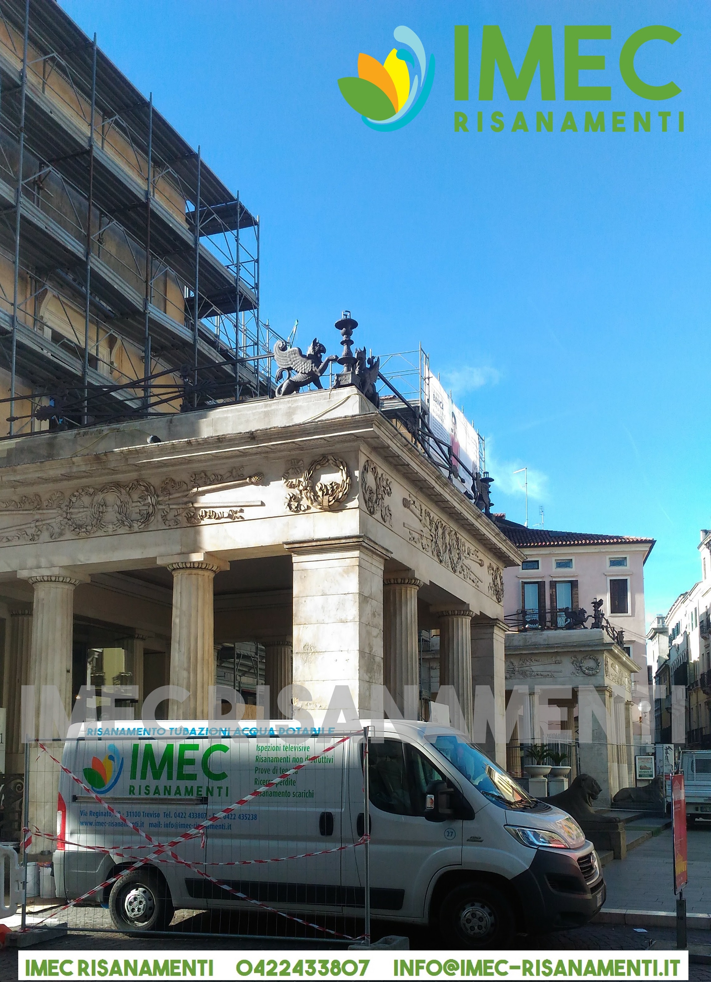 Restaurare pluviali dentro al muro